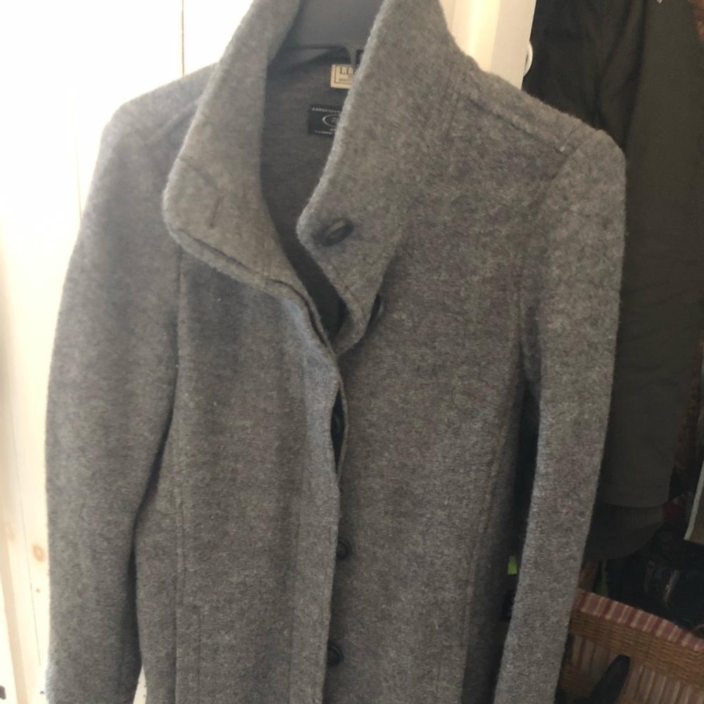 Llbean boiled wool 3/4 length jacket